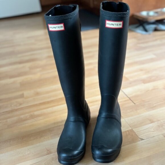 Hunter Rain Boots, Tall, Matte Black - Picture 1 of 4